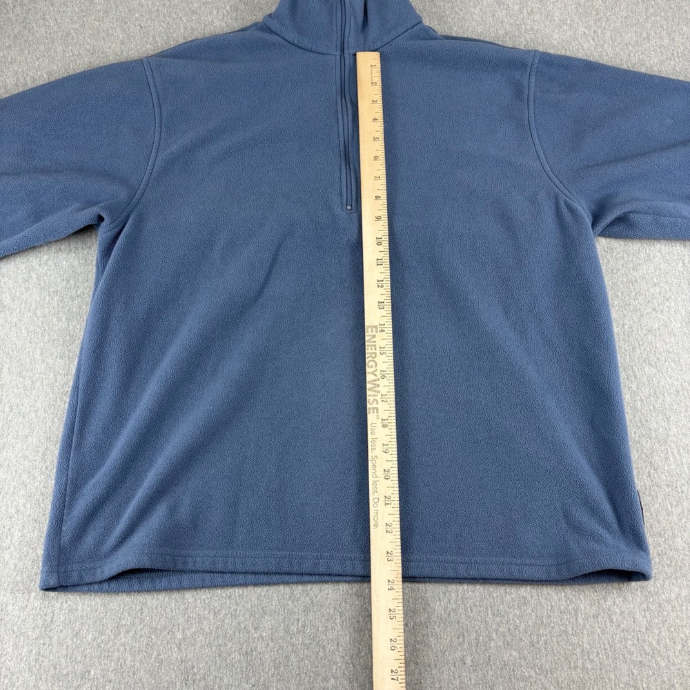 L.L.Bean Fleece Pullover Mens L Polartec Quarter Zip Blue Long‎ Sleeve Casual - Picture 3 of 12
